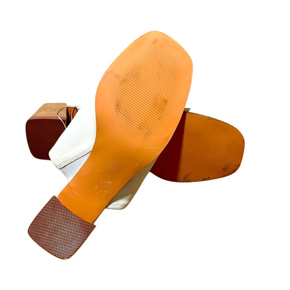 NWT Joie Off White Slip On, Block Heel Mule Size 8.5 - Picture 4 of 6